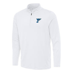 NHL White St. Louis Blues Antigua Reprocess Quarter-Zip Pullover