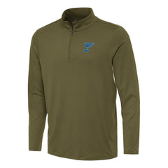 NHL Olive St. Louis Blues Antigua Reprocess Quarter-Zip Pullover