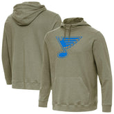 NHL Olive St. Louis Blues Antigua Cloud Pullover Hoodie