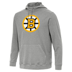 NHL Heather Black Boston Bruins Antigua Cloud Pullover Hoodie