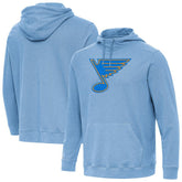 NHL Heather Blue St. Louis Blues Antigua Cloud Pullover Hoodie