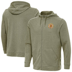 NHL Olive Boston Bruins Antigua Effortless Full-Zip Hoodie