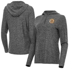 NHL Heather Black Boston Bruins Antigua Women's Daybreak Quarter-Zip Hoodie