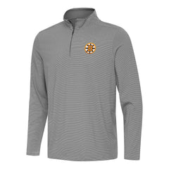 NHL Black Boston Bruins Antigua Twine Quarter-Zip Pullover