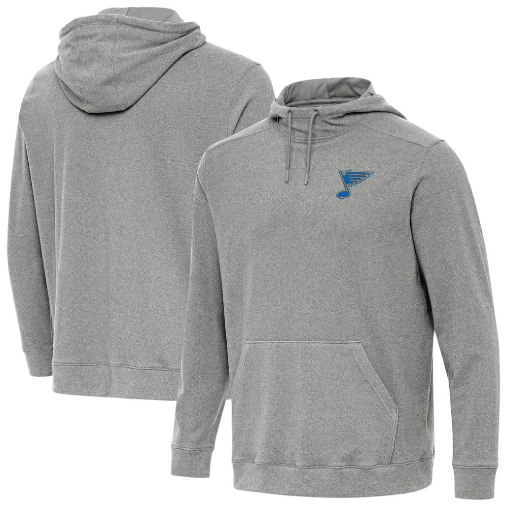 NHL Heather Black St. Louis Blues Antigua Cloud Pullover Hoodie