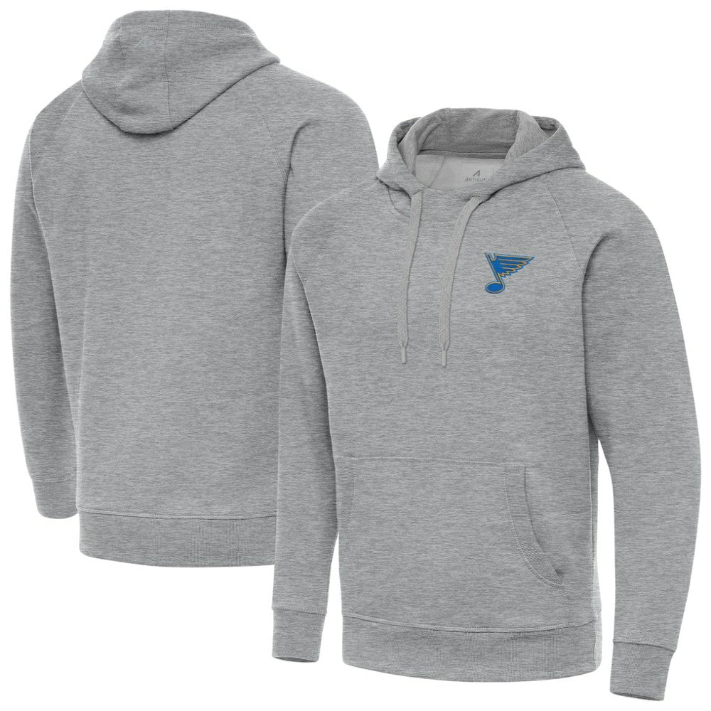 NHL Heather Gray St. Louis Blues Antigua Victory Pullover Hoodie