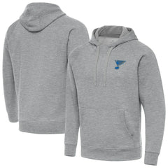 NHL Heather Gray St. Louis Blues Antigua Victory Pullover Hoodie