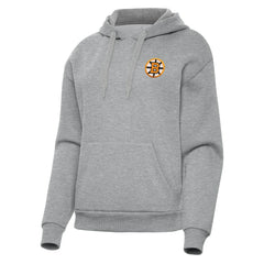 NHL Heather Gray Boston Bruins Antigua Women's Victory Pullover Hoodie