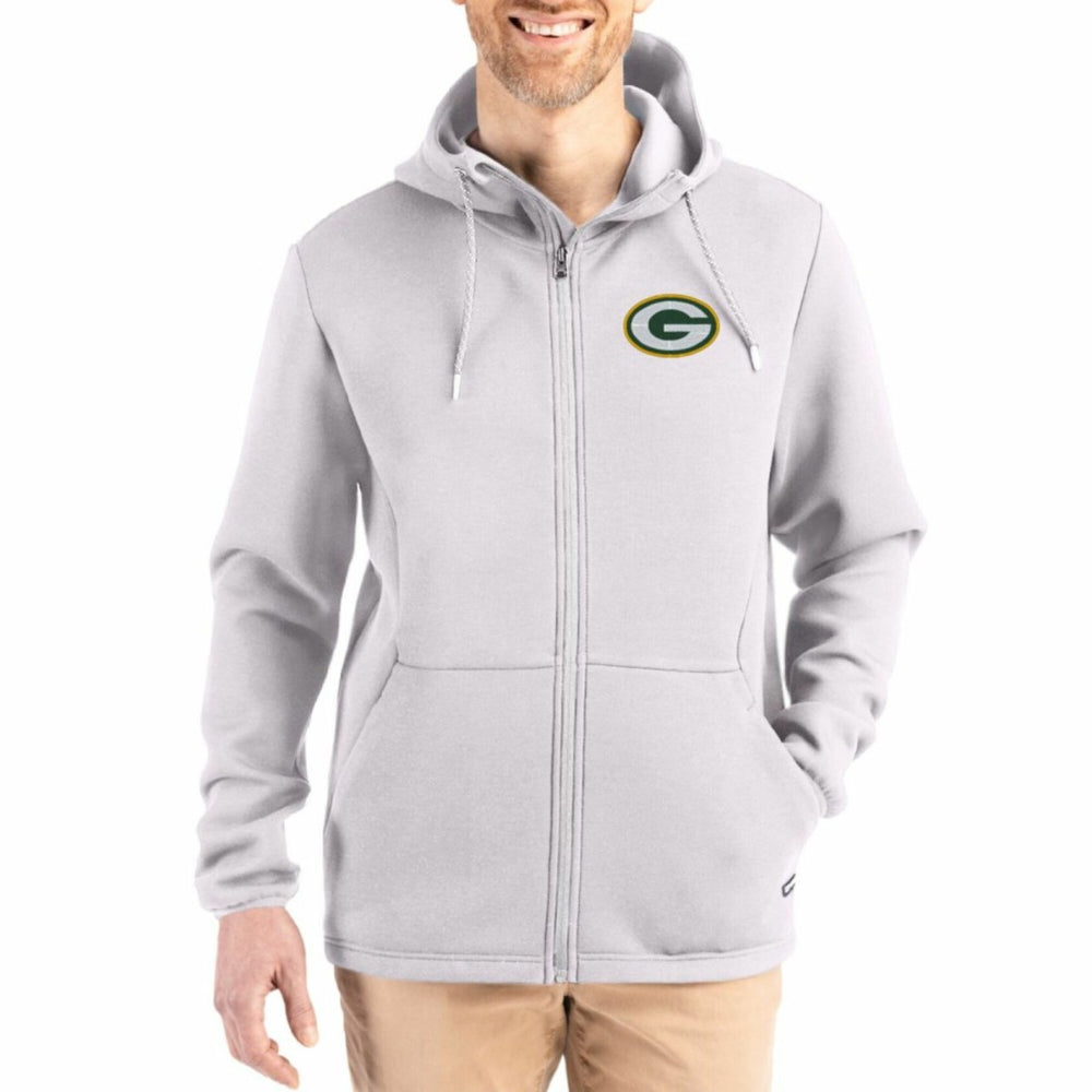 Cutter & Buck Roam Epic Comfort Recycled Full-Zip Hoodie Jacket - Green Bay Packers