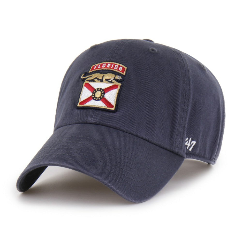 NHL Navy Florida Panthers '47 Alternate Logo Clean Up Adjustable Hat