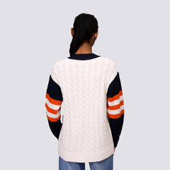 MLB San Francisco Giants Lusso Women's Shyla Knit V-Neck Full-Zip Sweater