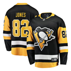 NHL Black Caleb Jones Pittsburgh Penguins Fanatics Home Breakaway Jersey