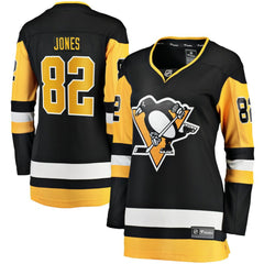NHL Black Caleb Jones Pittsburgh Penguins Fanatics Women's Home Breakaway Jersey
