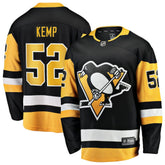 NHL Black Philip Kemp Pittsburgh Penguins Fanatics Home Breakaway Jersey