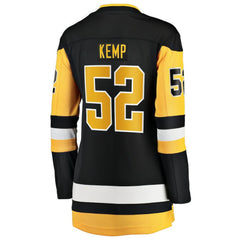 NHL Black Philip Kemp Pittsburgh Penguins Fanatics Women's Home Breakaway Jersey