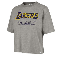 NBA Los Angeles Lakers '47 Women's Pivot Drop Needle Cropped T-Shirt