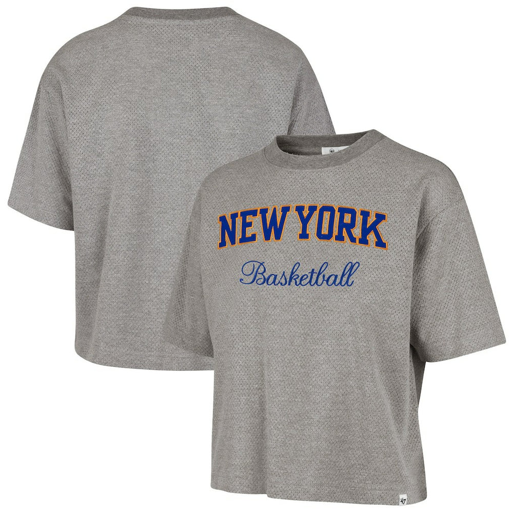 NBA New York Knicks '47 Women's Pivot Drop Needle Cropped T-Shirt