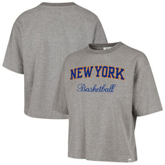 NBA New York Knicks '47 Women's Pivot Drop Needle Cropped T-Shirt