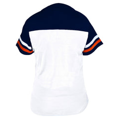MLB Houston Astros Profile Women's Plus Size Two-Stripe V-Neck T-Shirt