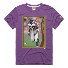 Randy Moss Homage Unisex NFL Topps Trading Card Tri-Blend T-Shirt - Minnesota Vikings