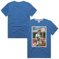 John Elway Homage Unisex NFL Topps Trading Card Tri-Blend T-Shirt - Denver Broncos
