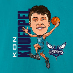 NBA Kon Knueppel Charlotte Hornets Caricature T-Shirt