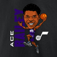NBA Ace Bailey Utah Jazz Caricature T-Shirt