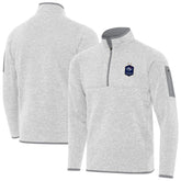 France National Team Antigua Elevate Quarter-Zip Pullover - Heather Gray
