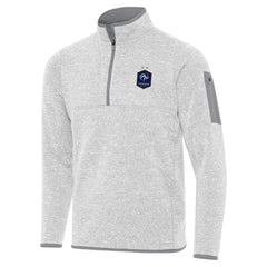 France National Team Antigua Elevate Quarter-Zip Pullover - Heather Gray