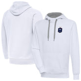 France National Team Antigua Takeover Pullover Hoodie - White