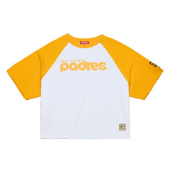 MLB San Diego Padres Mitchell & Ness Women's Cropped Raglan Boxy T-Shirt