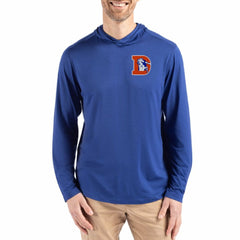 Cutter & Buck Coastline Epic Comfort Eco Recycled Long Sleeve Hoodie T-Shirt - Denver Broncos