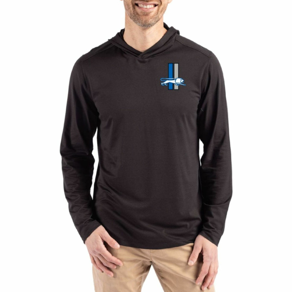 Cutter & Buck Coastline Epic Comfort Eco Recycled Long Sleeve Hoodie T-Shirt - Detroit Lions