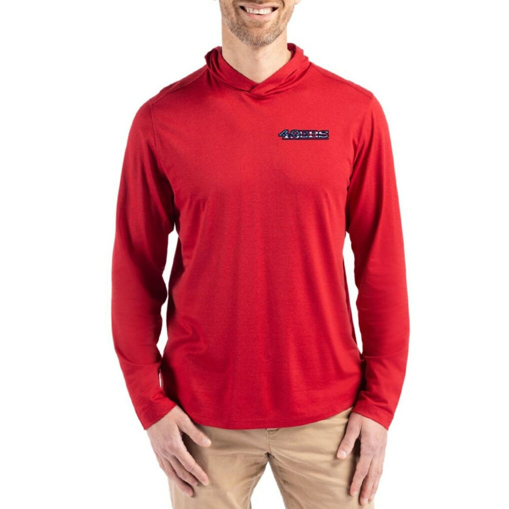 Cutter & Buck Americana Coastline Epic Comfort Eco Recycled Long Sleeve Hoodie T-Shirt - San Francisco 49ers