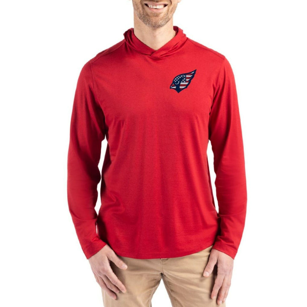 Cutter & Buck Americana Coastline Epic Comfort Eco Recycled Long Sleeve Hoodie T-Shirt - Arizona Cardinals