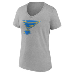 NHL Gray St. Louis Blues Women's Essential V-Neck T-Shirt