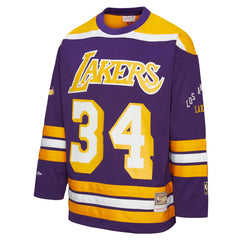NBA Shaquille O'Neal Los Angeles Lakers Unisex Maxxed Out Fashion Hockey Jersey