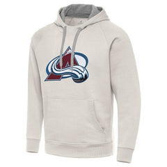 NHL Cream Colorado Avalanche Antigua Big Logo Victory Pullover Hoodie