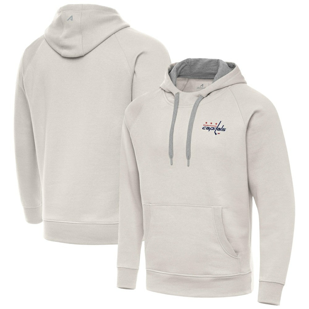 NHL Cream Washington Capitals Antigua Victory Pullover Hoodie
