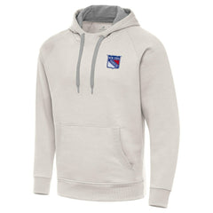 NHL Cream New York Rangers Antigua Victory Pullover Hoodie