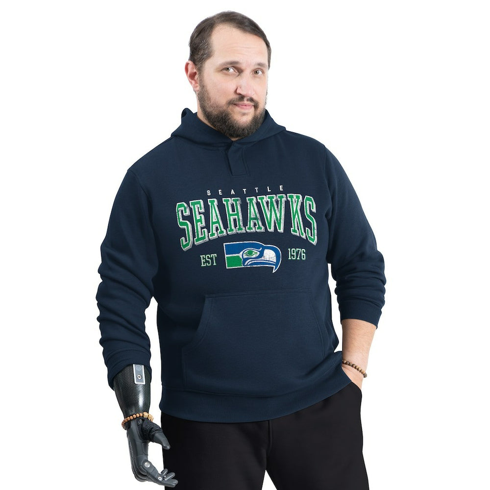 G-III Sports by Carl Banks Adaptive Team Spirit Graphic Fleece Pullover Hoodie - Seattle Seahawks