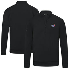 MLB Toronto Blue Jays Levelwear Upright Insignia Tri-Blend Quarter-Zip Pullover