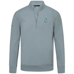 MLB Seattle Mariners Levelwear Upright Insignia Tri-Blend Quarter-Zip Pullover