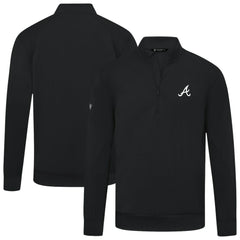 MLB Atlanta Braves Levelwear Upright Insignia Tri-Blend Quarter-Zip Pullover