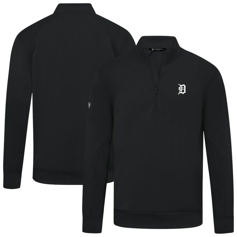 MLB Detroit Tigers Levelwear Upright Insignia Tri-Blend Quarter-Zip Pullover