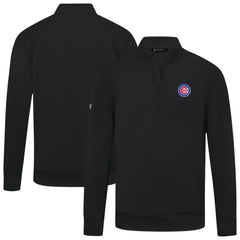 MLB Chicago Cubs Levelwear Upright Insignia Tri-Blend Quarter-Zip Pullover