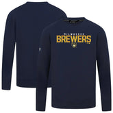 MLB Milwaukee Brewers Levelwear Mandate Carve Tri-Blend Sweatshirt
