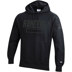 NHL Black New York Rangers Champion Tonal Reverse Weave Fleece Hoodie