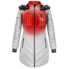 ActionHeat Women's 5V Battery Heated Long Puffer Full-Zip Hoodie Jacket - Philadelphia Eagles