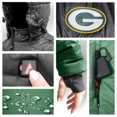ActionHeat Women's 5V Battery Heated Insulated Puffer Full-Zip Jacket - Green Bay Packers